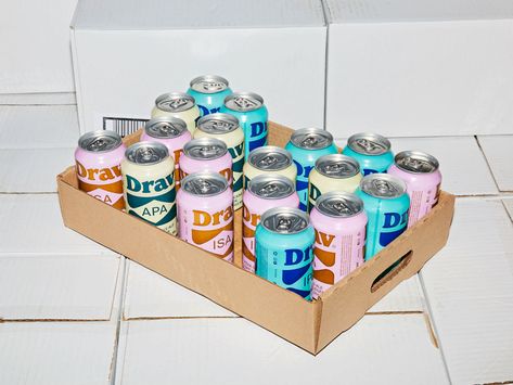 Lush Cider, Cool-kid Lagers + a Damn Pretty Wine Spritzer in a Can | | Eye on Design Winery Branding, Pretty Wine, Wine Spritzer, Beer Company, Party Box, Beer Brands, Craft Brewery, Creativity And Innovation, Brand Identity Design