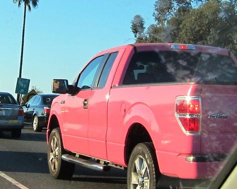 This truck should not be pink. But hey sure does look good on a jeep;) Cars For Girls, Pink Saturday, Future Trucks, Pink Truck, Built Ford Tough, Truck Yeah, Pink Car, Jeep Truck, Ford Truck