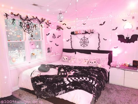 Pink Goth Room, Cozy Kitchen Ideas, Garage Door Ideas, Emo Room, Gothic Decor Bedroom, Gothic Room, Halloween Bedroom, Cute Bedroom Decor, Cute Room Ideas