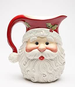 Cosmos Gifts 10636DB Fine Ceramic I Believe: Christmas Santa Pitcher, 8"H Ceramic Santa, Porcelain Pitcher, Santa Mugs, Christmas Dishes, Fine Ceramic, Santa Clause, Vintage Santas, Hand Painted Ceramics, The Holiday Aisle