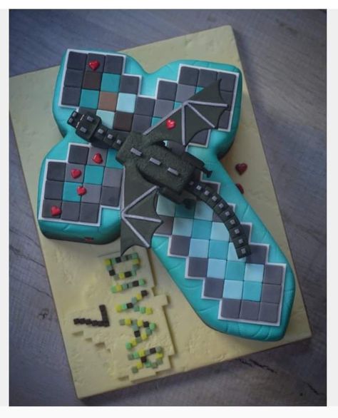 Ender Dragon Cake, Birthday Cake Kids Boys, Game Cake, Minecraft Ender Dragon, Ender Dragon, Minecraft Birthday Cake, Dragon Cake, Cake Kids, Dragon Party