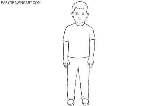 How to Draw a Boy | Easy Drawing Art Man Drawing Easy, Boy Drawing Easy, Drawing Of Boy, Boy Cartoon Drawing, Beginner Henna, Boy Sketch, Architecture Drawing Sketchbooks, Drawing Ideas Easy