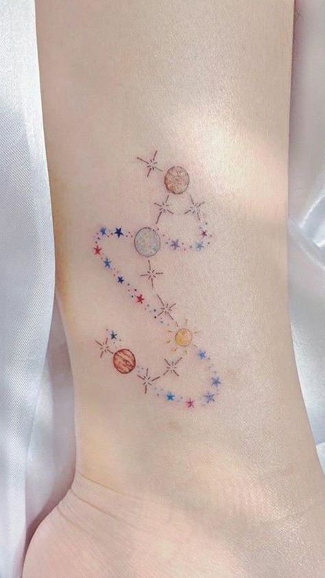 Tattoos To Cover Scars, Army Tattoos, Bts Tattoos, Galaxy Tattoo, Handpoke Tattoo, Cute Little Tattoos, Cute Tiny Tattoos, Tatuaje A Color, Discreet Tattoos