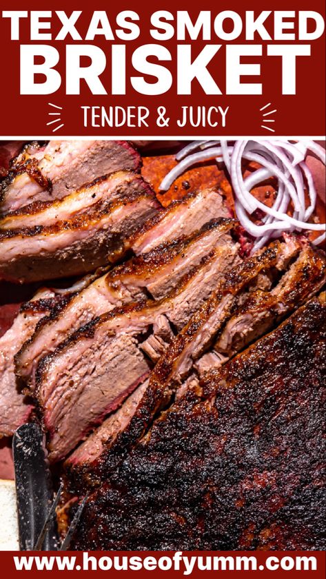 Smoked brisket being sliced. Smoker Recipes Brisket, Smoker Brisket, Brisket Marinade, Smoked Beef Brisket Recipes, Brisket Flat, Brisket Recipes Smoked, Beef Brisket Recipes, Smoked Beef Brisket, Pellet Grill Recipes