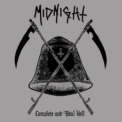 MIDNIGHT - Complete and Total Hell Midnight Band, Metal Albums, Thrash Metal, Band Logos, Black Rock, Midnight Black, Vinyl Colors, Vinyl Lp, Metallic Logo