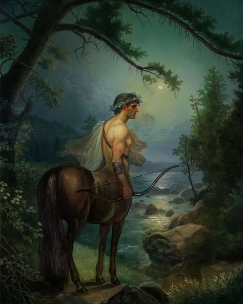 "The Centaur" (9x12 inches, oils on wooden panel-sold)⁠ ⁠ ⁠ #oilpainting #art #painting #oil #traditionalart #PreRaphaelite #faerietale… | Instagram Annie Stegg Gerard, Centaur Painting, Centaur Mythology, Women In Mythology, Centaur Art, Fantasy Species, Greek Creatures, Annie Stegg, Sagittarius Rising