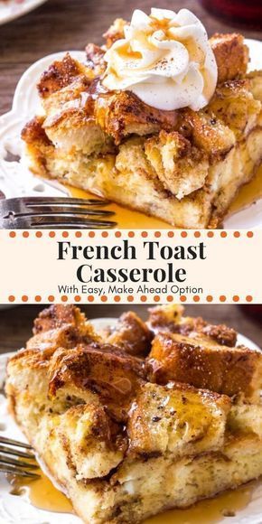 French Toast Casserole Easy, Breakfast For A Crowd, Toast Casserole, French Toast Easy, French Toast Bake, French Toast Casserole, French Toast Recipe, Toast Recipes, Breakfast Brunch Recipes