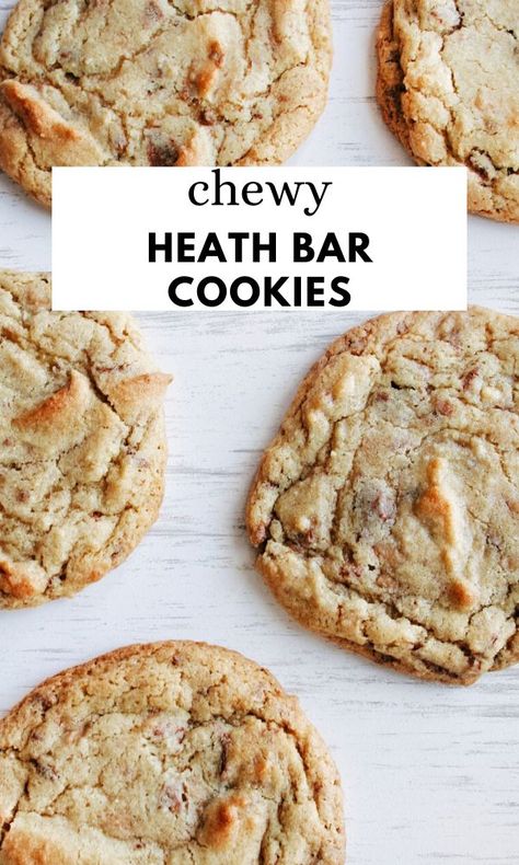 Heath Bar Cookies, Best Tuna Salad Recipe, Heath Bar, Heath Bars, Brown Sugar Cookies, English Toffee, Bakery Items, Toffee Bits, Cookies And Candy