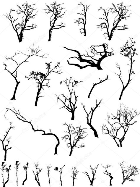 Dead Tree Tattoo, Tree Branch Tattoo, Cherry Blossom Tree Tattoo, Blossom Tree Tattoo, Palm Trees Wallpaper, Pine Tree Tattoo, Tree Watercolor Painting, Tree Tattoo Designs, Silhouette Tattoos