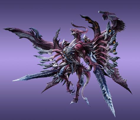 Bahamut Final Fantasy Art, Bahamut Final Fantasy, Rebirth Art, Art Final, Horror Fiction, Final Fantasy Art, Fantasy Beasts, Monster Concept Art, Fantasy Monster