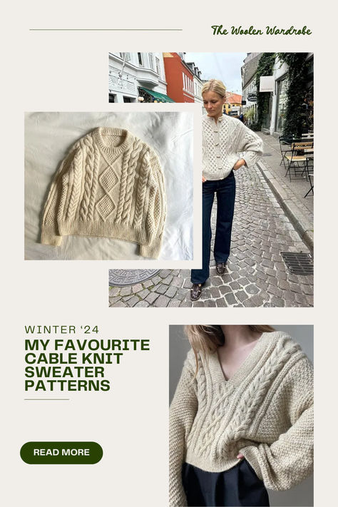 My favourite cable knit sweater patterns for Winter 2024 Cable Sweater Pattern Free, Knit Cable Pattern, Knit Sweater Pattern Free, Cable Knit Sweater Pattern Free, Cable Sweater Pattern, Knit Sweater Patterns, Easy Sweater Knitting Patterns, Cable Knit Sweater Pattern, Knit Sweater Pattern