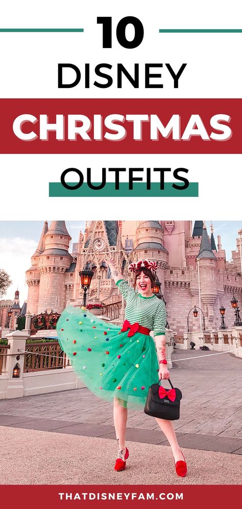 disney christmas outfits Christmas Outfit Disney World, Disney Christmas Dress Women, Christmas At Disneyworld, Walt Disney World Christmas Outfits, Christmas Theme Park Outfit, Mom Disneyland Outfit Winter, Disneyland Birthday Outfit Women, Jollywood Nights Outfit Ideas, Disney Mom Outfits Winter