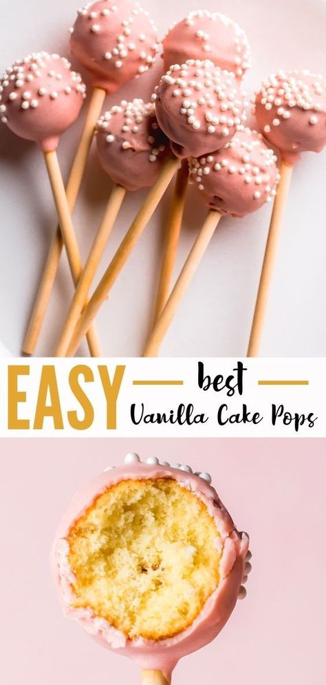 Easy Vanilla Cake Pops – Soft and sweet vanilla cake pops are so easy to make in a cake pop maker! Vanilla Cake Recipe For Cake Pops, Easy Vanilla Cake Pops, Cake Pop Vanilla, Cake Pops Recipe Vanilla, Cake Pops In Cake Pop Maker, Cake Pop Maker Recipes Babycakes, Cake Pops With Cake Pop Maker, Cake Pops In Cupcake Liners, Cake Pop Recipes For Cake Pop Maker