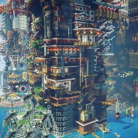 Minecraft Building Guide, Minecraft Steampunk, Minecraft Houses Survival, Minecraft Structures, Piskel Art, Minecraft House Plans, Minecraft Castle, Minecraft Room, Minecraft City