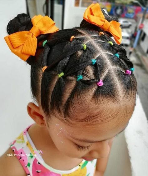 Cute Hairstyles For Babies, Band Hairstyles, Easy Toddler Hairstyles, Rubber Band Hairstyles, Easy Little Girl Hairstyles, Girl Hair Dos, Lil Girl Hairstyles, Toddler Hairstyles, Toddler Hairstyles Girl