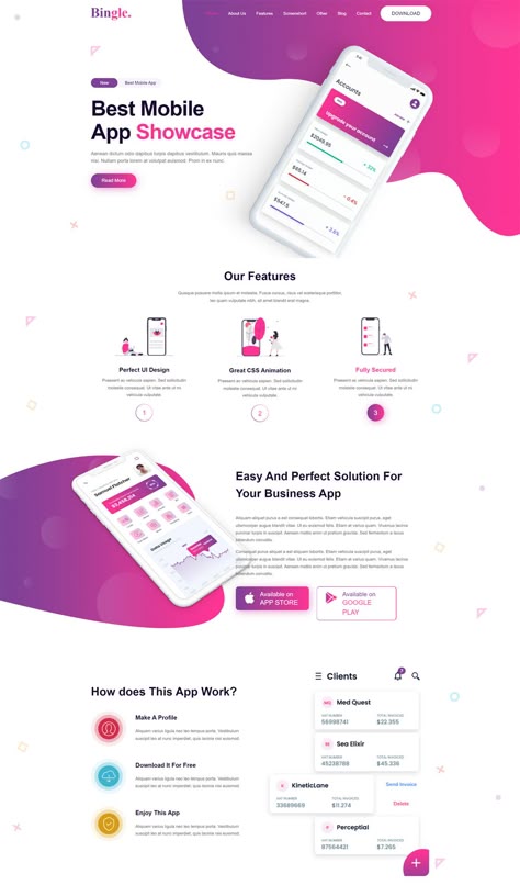 App Website Design Landing Pages, Shopify Landing Page, Landing Page App Design, App Landing Page Design, App Website Design, Mobile App Landing Page, Mobile App Website, Mobile Landing Page, Landing Page Design Inspiration