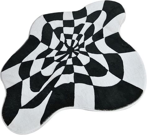 Black And White Retro, Checkerboard Floor, Cotton Bath Mats, Bath Mats, Bath Rugs, Floor Mat, Rug Making, Floor Mats, Hand Knotted