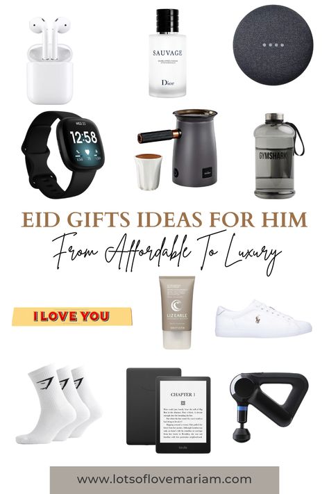 Aren't men the hardest when picking out gifts for? I personally find it so hard to choose the perfect gift for my husband, especially because he never says what he wants. I know many of you face the same struggles so I wanted to prepare a gift guide for him with some Eid gift ideas. This gift guide can be used for any occasion but as Eid is around the corner it makes the perfect gift guide for Eid. eid gift ideas, eid gift ideas for him, gift guide, gift ideas for him Eid Gift For Him, Eid Gift For Husband, Eid Gifts For Him, Eid Gift Ideas, Gift For My Husband, Present For Husband, Gift Guide Women, Gift Guide For Him, Eid Gift