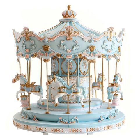 Coquette blue carousel pastel horses colors. | free image by rawpixel.com / Bambamfefe Carousel Horse Aesthetic, Horses Colors, Blue Carousel, Coquette Blue, Horse Carousel, Clown Core, Pastel House, Horse Aesthetic, Carousel Horse