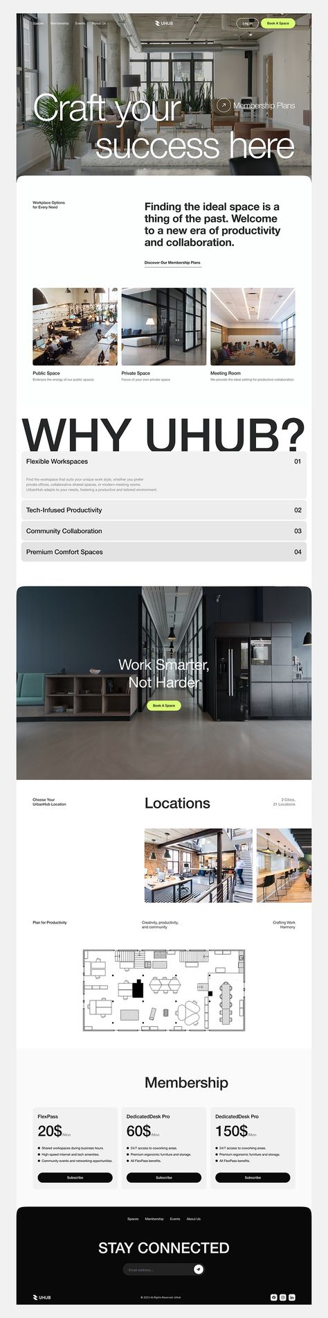 UHUB - Coworking website designed by Afterglow. Connect with them on Dribbble; the global community for designers and creative professionals. Web Design Inspiration Layout, Design De Configuration, Travel Website Design, Web Design Websites, Dribbble Design, Website Design Inspiration Layout, News Web Design, Collaborative Workspace, Website Design Wordpress