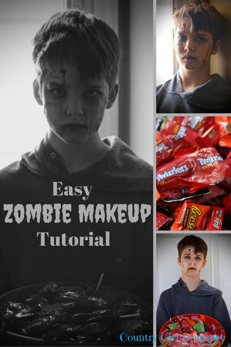 For the zombies and zombie lovers out there! Check out this super easy zombie makeup tutorial! It is perfect for everything from Zombie walks/runs to Halloween! Just don't forget to stop at Walmart and pick up some Hershey's candy to hand out! Reese's and Zombies go perfectly together! ‪#‎ad‬ ‪#‎TrickOrSweet‬ Zombie Makeup Easy Tutorial, Easy Zombie Makeup For Kids, Simple Zombie Makeup, Pretty Zombie Makeup, Easy Zombie Makeup, Habanero Pepper Jelly, Kids Zombie Makeup, Zombie Makeup Diy, Zombie Makeup Easy