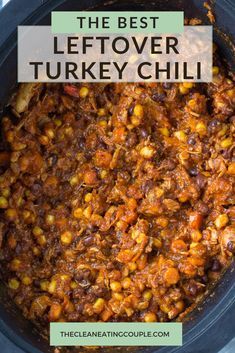 Turkey Chili Leftover Thanksgiving Leftovers, Thanksgiving Turkey Chili, Leftover Turkey Chili Crockpot, Leftover Turkey Recipes Instant Pot, Turkey Leftovers Healthy, Leftover Turkey Recipes Easy Crockpot, Leftover Turkey Recipes Dairy Free, Healthy Turkey Recipes Leftovers, Leftover Turkey Chili Recipe