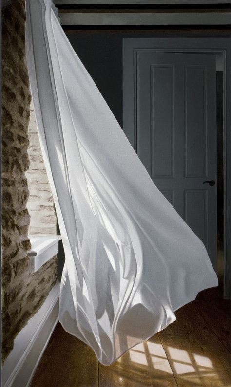 Soave Intermezzo Curtains Blowing, Alexander Volkov, Fabric Drape, Blowing In The Wind, Open Door, White Curtains, Window View, Open Window, Through The Window