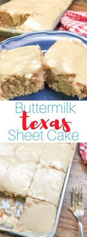 Buttermilk Texas Sheet Cake Dessert To Make, Texas Sheet, Cake Cup, Texas Sheet Cake, Sheet Cake Recipes, Köstliche Desserts, Desserts To Make, Yummy Sweets, Sheet Cake