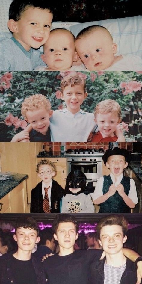 Tom, Harry, and Sam Holland! Hate Family, Holland Brothers, Holland Family, Harry Holland, Baby Toms, Louis Partridge, Tom Holland Imagines, Tom Holland Peter Parker, Tom Holland Spiderman