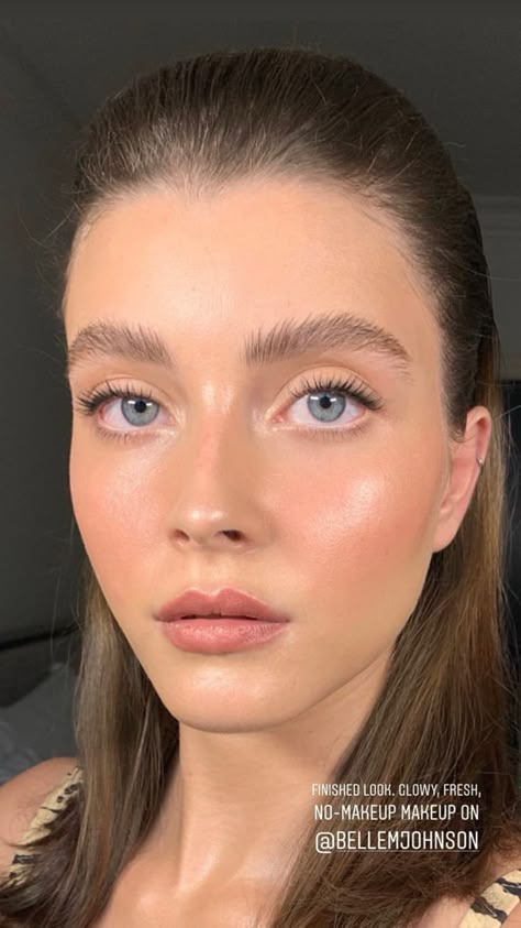 @nikki_makeup Natural Dewy Makeup, Fluffy Brows, Pale Skin Makeup, Pale Makeup, Dewy Makeup Look, Bridal Makeup Tutorial, Wedding Hairstyles And Makeup, Natural Glowy Makeup, Summer Makeup Looks