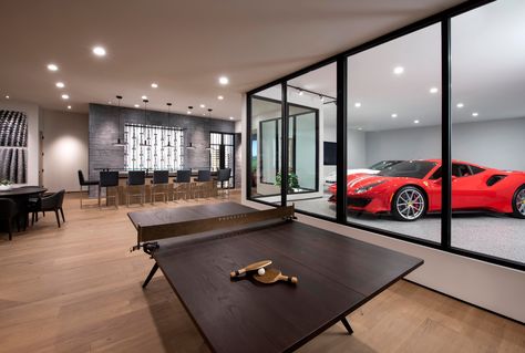 Happy Saturday! ✨ Stop by our sales model in our luxury community, The Village at Seven Desert Mountain, to tour this almost 10,000 square foot estate complete with our signature "car bar" that fulfills every car collectors dream. Glass Car Garage Home, Cars Inside House, Car Inside House, Car Garage Design Interior, Luxury Car Showroom, 10 Car Garage, Garage Luxury, Car Showroom Design, Garage Design Interior