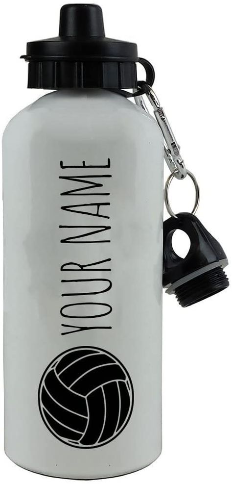 Amazon.com: Personalized Custom Volleyball Ball Design with Name Kids Team Aluminum White Finish 20 Ounce Sport Water Bottle Customizable (Black): Home Improvement Volleyball Water Bottles, Volleyball Ball, Custom Volleyball, Volleyball Gifts, Cute Water Bottles, Ball Design, Sublimation Ideas, Kids Water Bottle, Sports Water