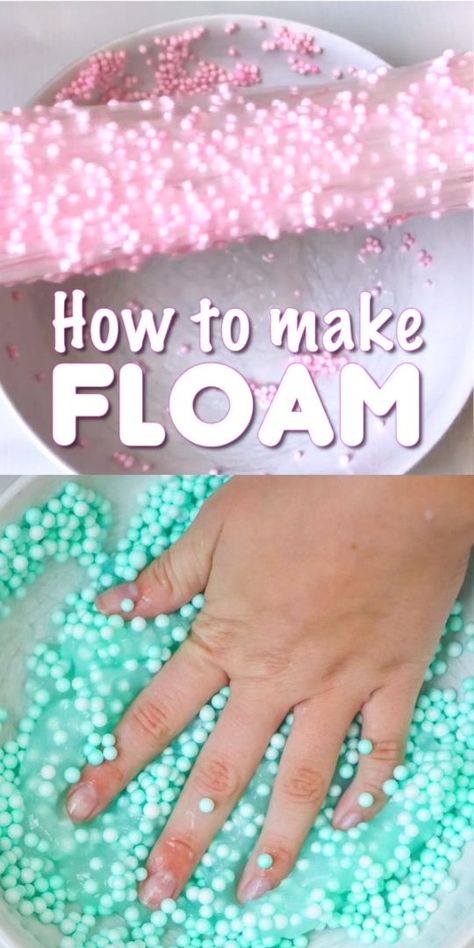 Floam Recipe, How To Make Floam, Diy Crafts Slime, Fun Experiments, Diy Slime Recipe, Slime For Kids, Homemade Slime, Slime Craft, Foam Slime