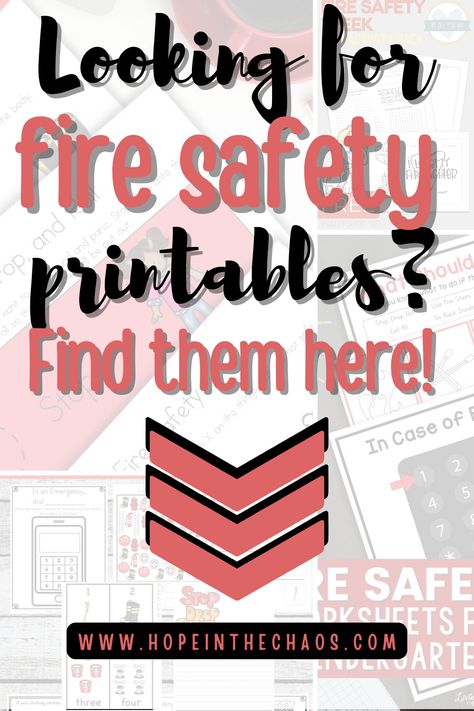 Fire Safety Week occurs every October in the US and I've collected some of the best fire safety worksheets & printables all in one place! Make lesson planning simple, my friend - click to grab them all. Pin to save & share with others. Free Fire Safety Printables, Fire Safety Lesson Plans, Fire Safety Worksheets, Safety Lesson Plans, Fire Safety Lessons, Fire Safety Free, Fire Safety Training, Fire Safety Unit, Fire Safety For Kids