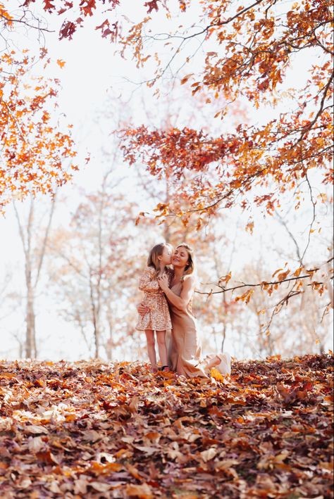 Mom and daughter in the fall leaves! Fall Photoshoot Ideas Mom And Daughter, Mommy Daughter Fall Photoshoot, Mother And Daughter Fall Photoshoot, Mom And Me Photoshoot Daughters, Mother Daughters Fall Photoshoot, Mom And Daughter Fall Photoshoot, Fall Mother Daughter Photoshoot, Mother Daughter Fall Photoshoot, Fall Mommy And Me Pictures