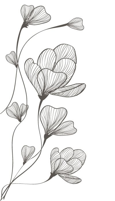 Flower Drawing Line Art, Modele Zentangle, Drawing Line Art, Doodle Art Flowers, Fabric Painting Techniques, Flower Line Drawings, Border Embroidery Designs, Line Drawings, Embroidery Flowers Pattern