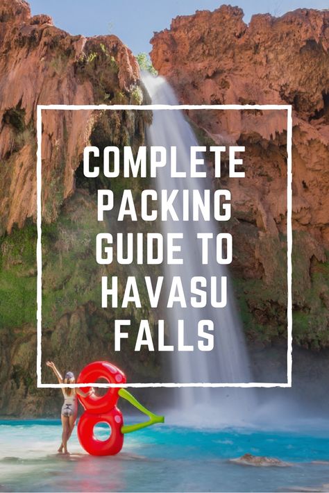 Havasupai Arizona, Havasu Falls Arizona, Fall Packing List, Backpacking List, Fall Packing, Havasupai Falls, Havasu Falls, Camping List, Packing Guide