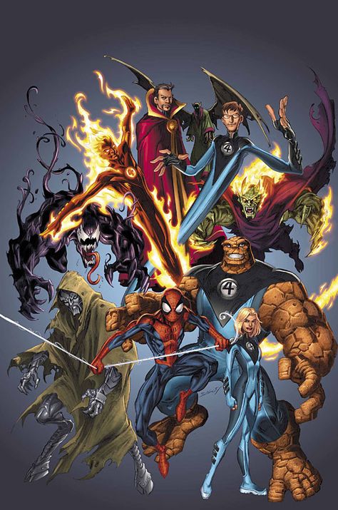 Ultimate Marvel The Fantastic Four, Mark Bagley, Ultimate Marvel, Fox Studios, Star Comics, Ultimate Spiderman, Marvel Vs Dc, Comic Pictures, Marvel Comic Character