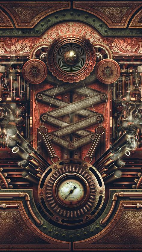 Steampunk Iphone Wallpaper, Steampunk Android, Steampunk Wallpaper, Punk Wallpaper, Steampunk Artwork, Steampunk Aesthetic, Steampunk Heart, Amoled Wallpapers, Mechanical Parts