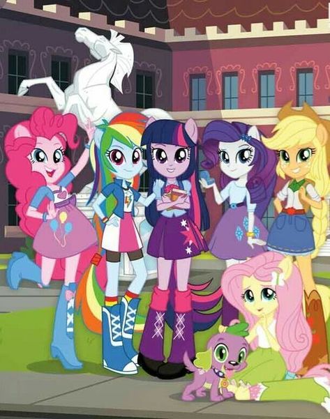 Halloween For 6 People, Equestria Girls Wallpaper, 4 People Halloween Costumes, Canterlot High, My Little Pony Rainbow Dash, Cute Group Halloween Costumes, My Little Pony Costume, Mane 6, My Little Pony Poster