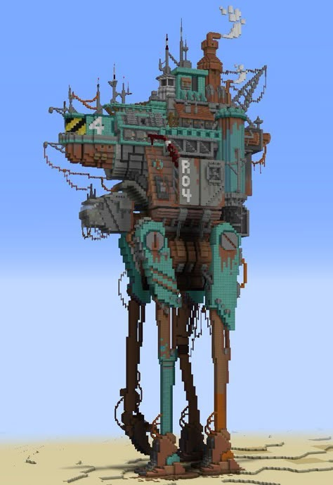 Minecraft Steampunk Ideas, Minecraft Steampunk Builds, Steampunk Minecraft Builds, Minecraft Statue Ideas, Minecraft Mega Base Ideas, Ultimate Gaming Room, Minecraft Statue, Case Minecraft, Minecraft Steampunk