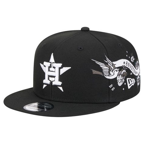 Bring some artistic flair to your Houston Astros fandom with this City Art 9FIFTY Snapback Hat from New Era. The 9FIFTY design features a structured fit and high crown, offering a timeless look that's perfect for everyday wear.  With its bold Houston Astros logo embroidered on the front and a unique City Art graphic that wraps around the left side, this hat is a stylish way to show your team pride. Astros Logo, Houston Astros Logo, Sun Rays, Houston Astros, City Art, Adjustable Hat, Snapback Hat, Fitted Hats, Logo Embroidered