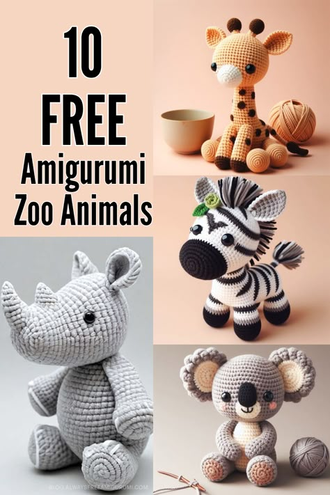 Crochet Cheetah Pattern, Free Aragumi Crochet Patterns, Arigumi Crochet Amigurumi Beginner, Origami Crochet Amigurumi Patterns, Crochet Safari Animals Free Pattern, Crochet Characters Free Pattern, Crochet Zoo Animals, Easy Beginner Amigurumi Pattern Free, Crochet Rhino Pattern Free