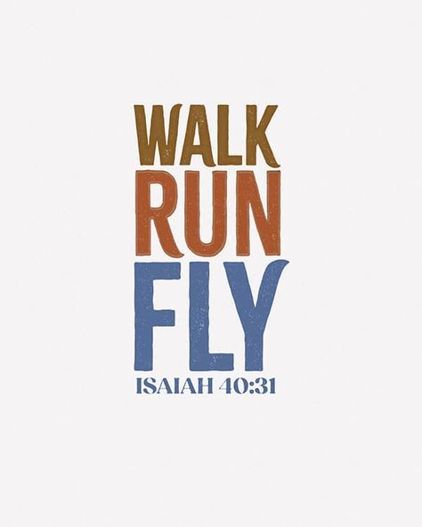 Walk. Run. Fly. But those who wait upon the LORD will renew their strength; they will mount up with wings like eagles; they will run and not grow weary, they will walk and not faint. - Isaiah 40:31 Don't get tired! #oldtestament #isaiah #strength Words From Bible, Run And Not Grow Weary, God 1st, Wait Upon The Lord, Wings Like Eagles, Encourage One Another, Isaiah 40 31, Niv Bible, Love Joy Peace