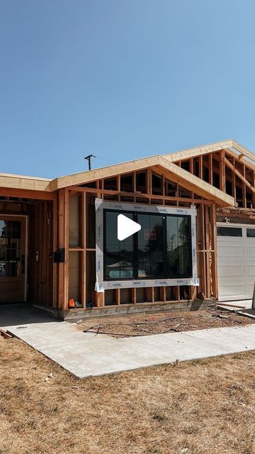 KATIE STAPLES on Instagram: "4 ways we’re adding curb appeal to our 1960s ranch style home:  1. Updating the roofline by adding two peaks to the front elevation 2. Adding dormers for traditional charm that also help balance out the right side of the house  3. Increasing the size of our windows. We went with black for added contrast to our neutral home 4. Reducing the size of our eaves from 18” to 12”   Stay tuned for more updates and a completed project this October! 👏🏻" Roof Lines Addition Ranch Style, Home Addition Front Of House, Change Front Of House, Additions To House Ideas Ranch Style, Addition Ideas For House, Add On To House, Ranch House Exterior Makeover, Small Ranch House Exterior, Additions To House Ideas