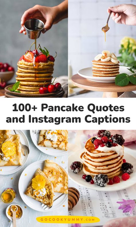 Find best 100+ pancake quotes and captions for your Instagram pictures, profile and bio. Pancake Quotes Mornings, Pancake Captions Instagram, Pancake Quotes, International House Of Pancakes, Nutella Pancakes, Pancakes For Dinner, Brunch Inspiration, Pancake Toppings, Perfect Pancakes