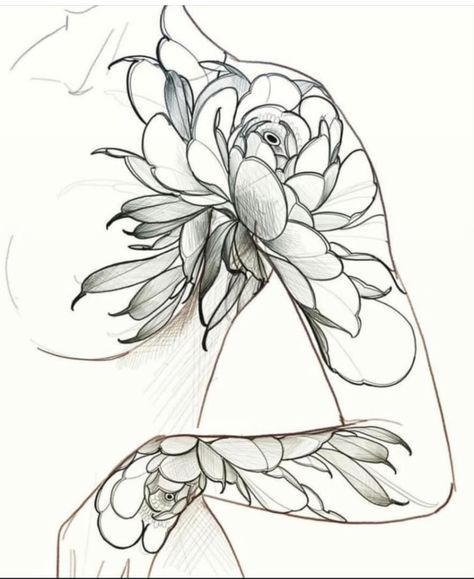 Draw Flowers, Dope Tattoos For Women, Dream Tattoos, Dope Tattoos, Tattoo Design Drawings, Creative Tattoos, Tattoo Stencils, Love Tattoos, Pretty Tattoos