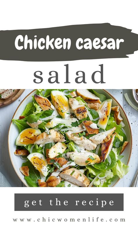 Low-fat chicken caesar salad Low Fat Chicken, Pre Cooked Chicken, Chicken Caesar, Chicken Caesar Salad, Grilling Chicken Breast, Delish Recipes, Dairy Free Options, Whole Grain Bread, Top Recipes