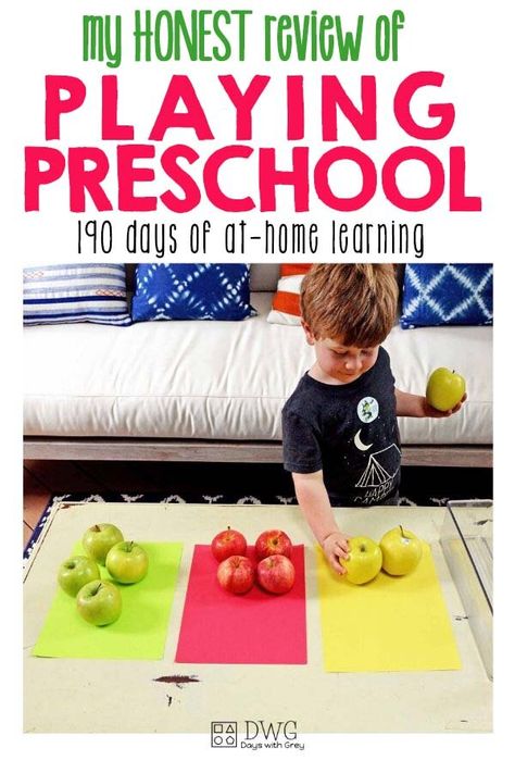 Playing Preschool review Playing Preschool Curriculum, Playing Preschool Busy Toddler, Play Based Learning Preschool, September Apples, Playing Preschool, Preschool Program, Toddler Curriculum, Play Based Learning Activities, Homeschool Preschool Activities