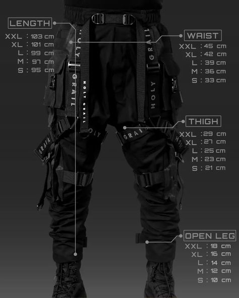 Men's Black Streetwear Techwear Heavy Cargo Trouser Pants H-G B.L.P-LIGHT/RED | eBay Tactical Wear, Techwear Fashion, Cyberpunk Fashion, Black Streetwear, Black Neon, Cargo Trousers, Edgy Outfits, Character Outfits, Trouser Pants